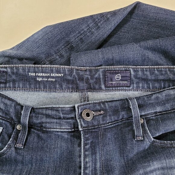AG Adriano Goldschmied Jeans Womens 28R The Farrah Skinny High Rise Medium Wash - Picture 6 of 7